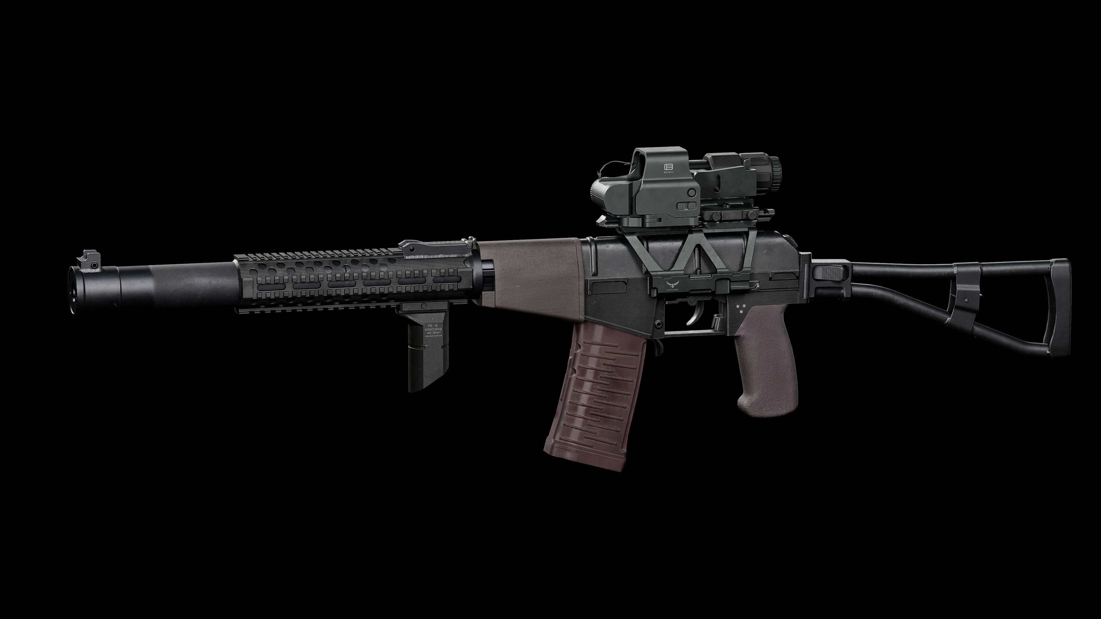 AS VAL russian rifle  Low-poly 3D model_9