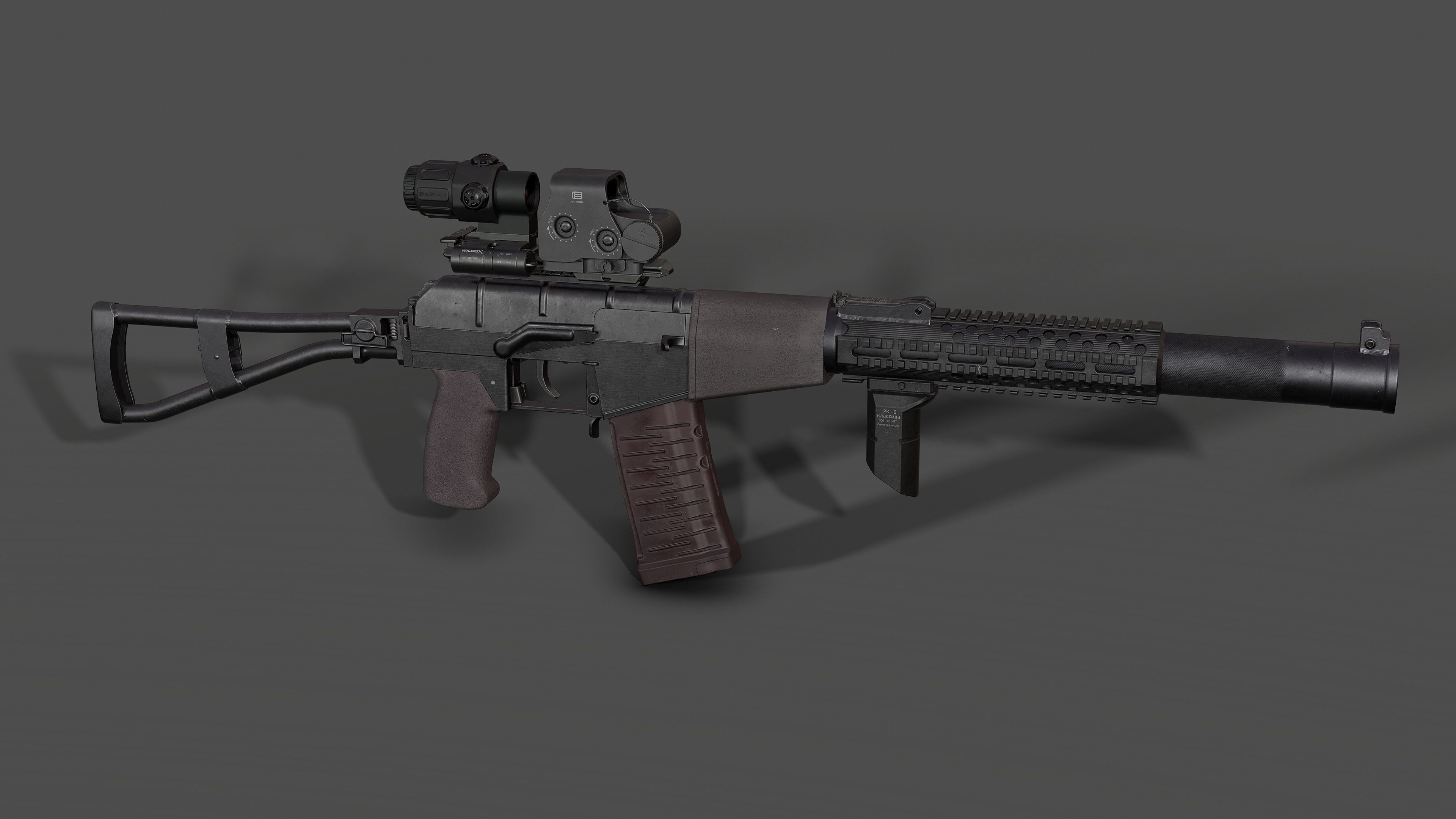 AS VAL russian rifle  Low-poly 3D model_3