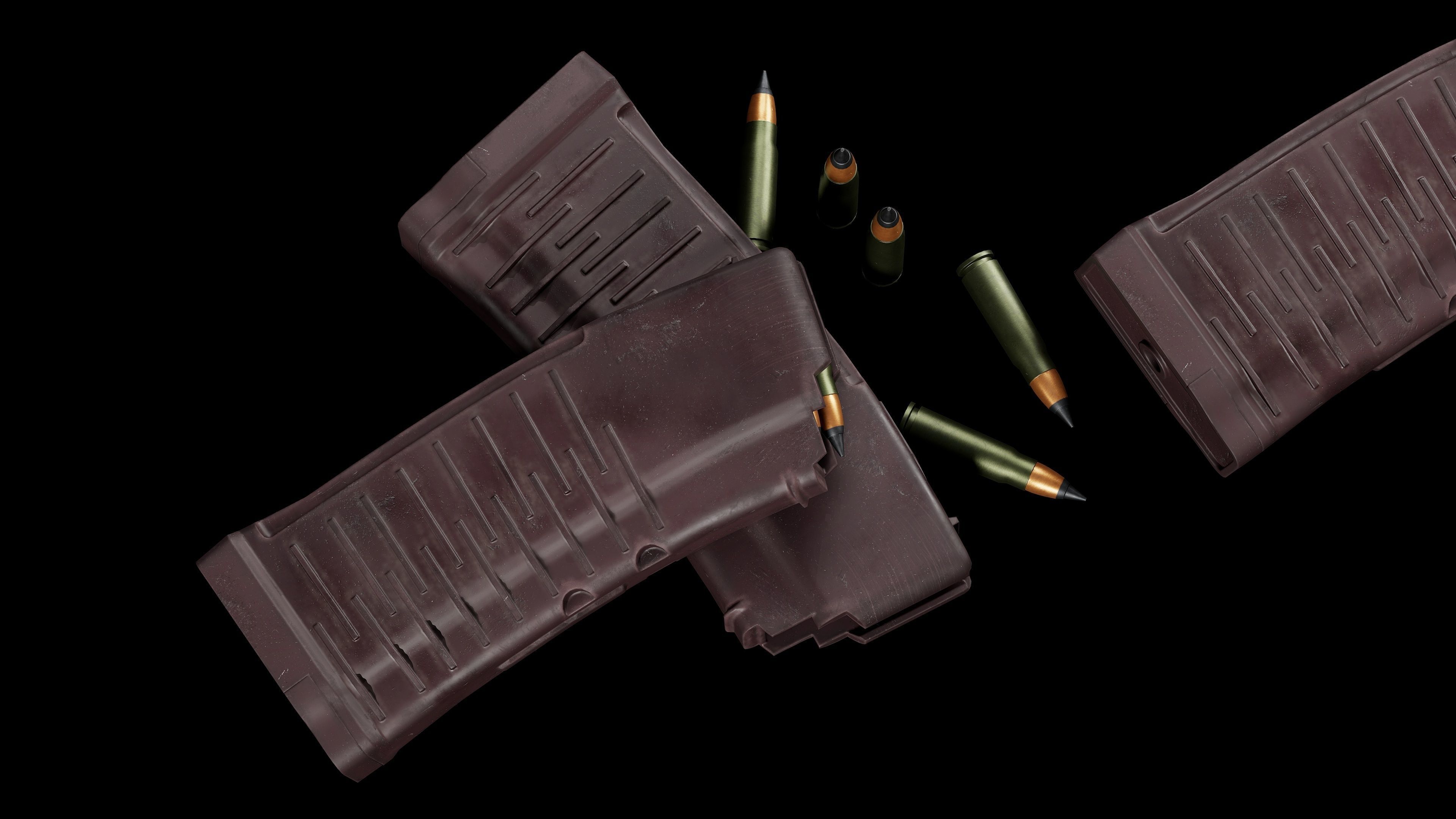 AS VAL russian rifle  Low-poly 3D model_8