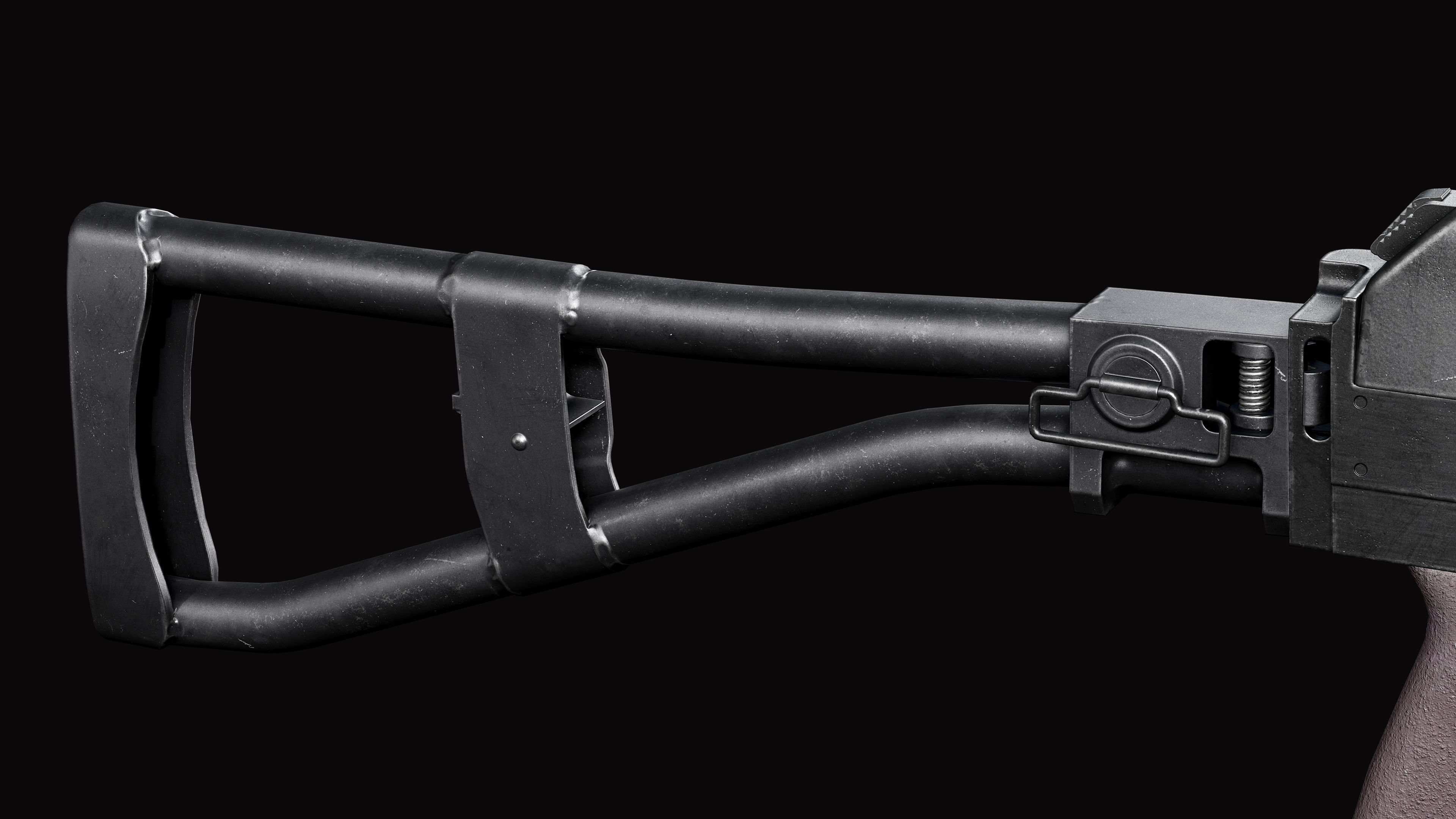 AS VAL russian rifle  Low-poly 3D model_7