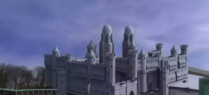 Castle Medieval Mid Size 3D model