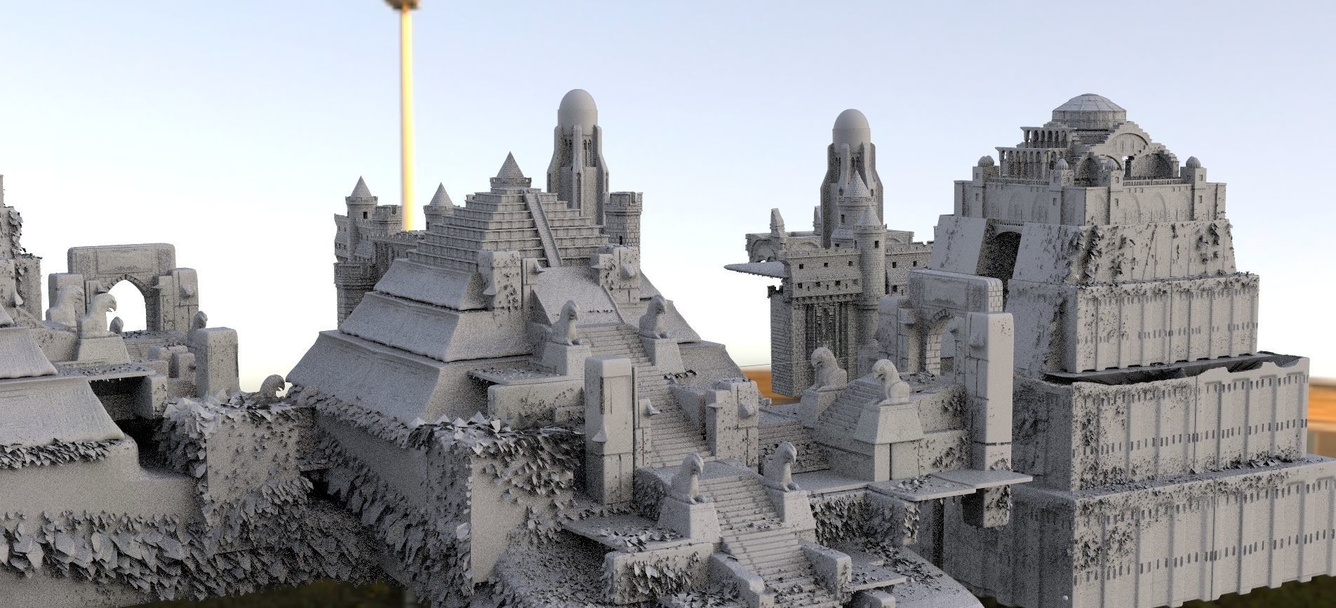 Temple Fantasy  3D model_2