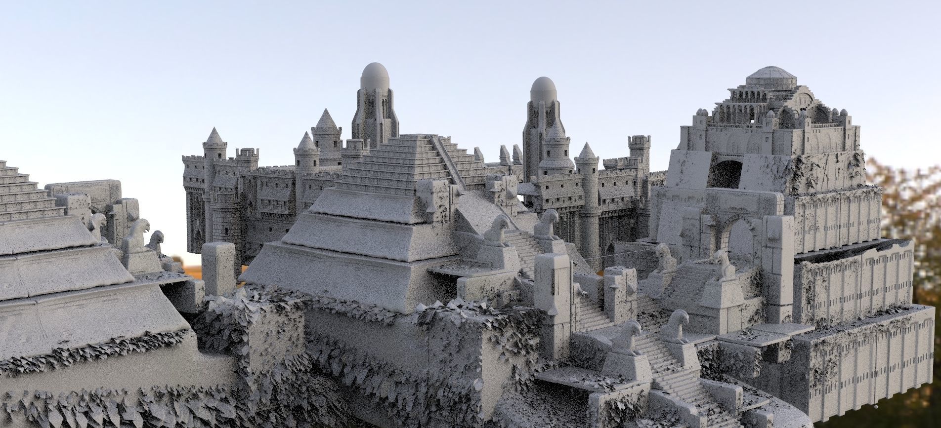 Temple Fantasy  3D model_1