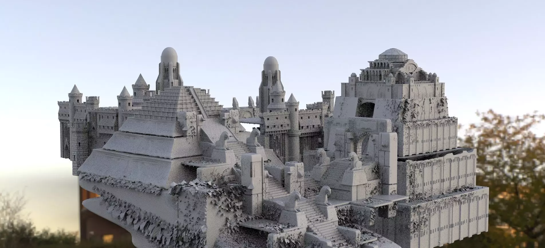 Temple Fantasy  3D model_0