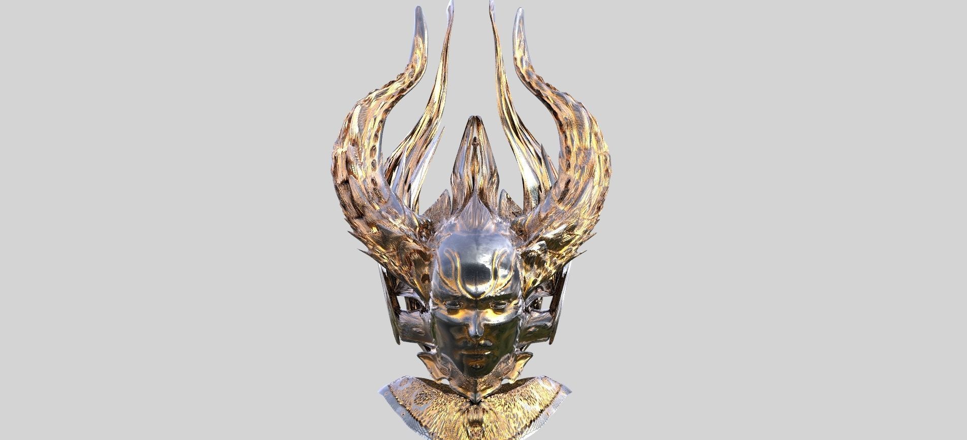 Angel Mask helmet 3D model_1