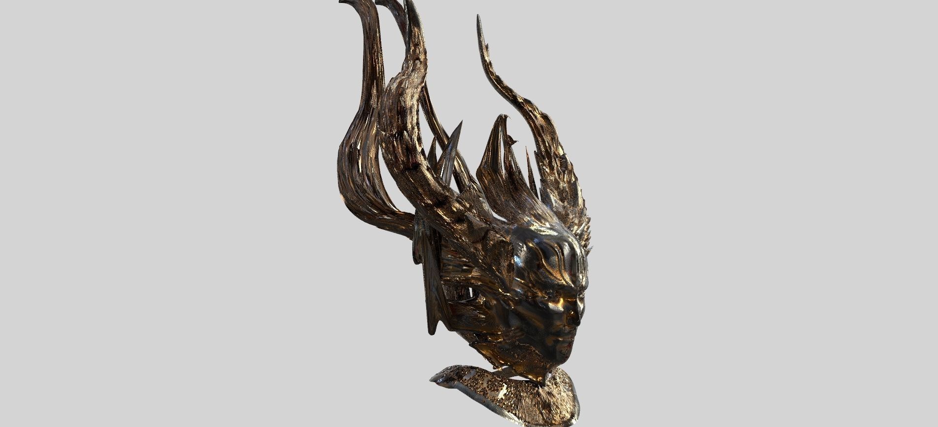 Angel Mask helmet 3D model_2