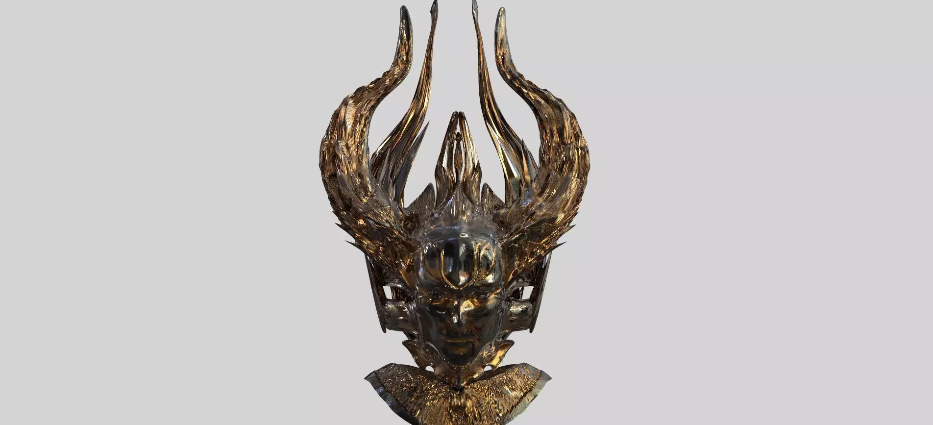 Angel Mask helmet 3D model_0