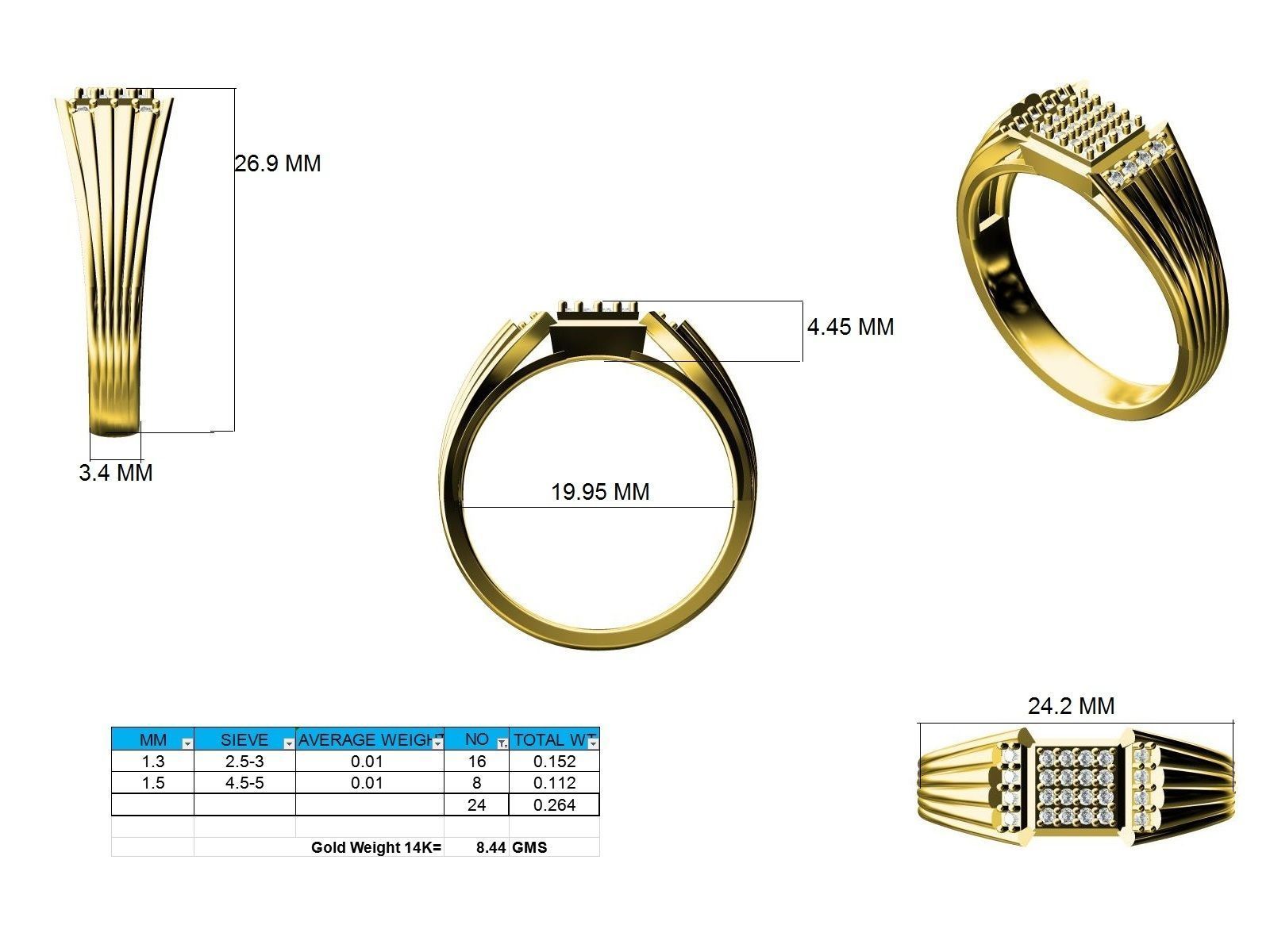 Ring - 125287 3D print model_12