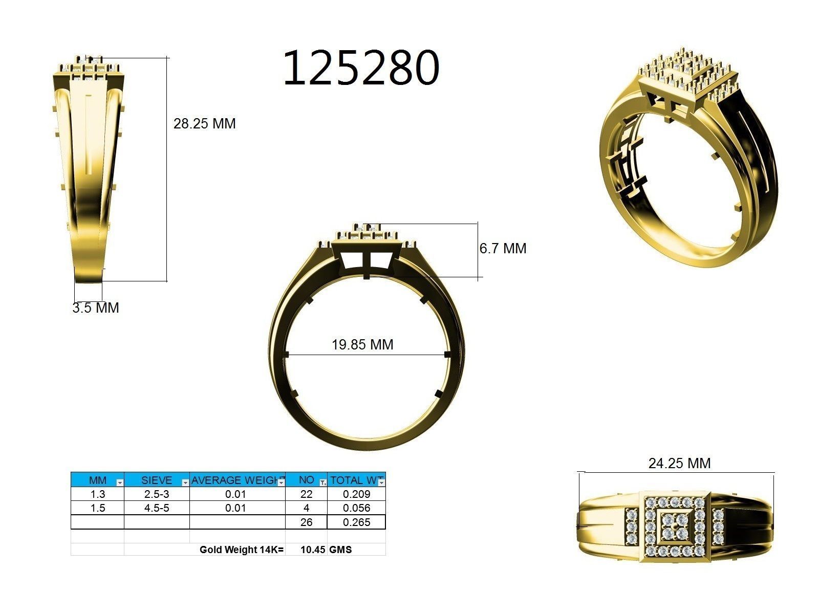 Ring - 125280 3D print model_12