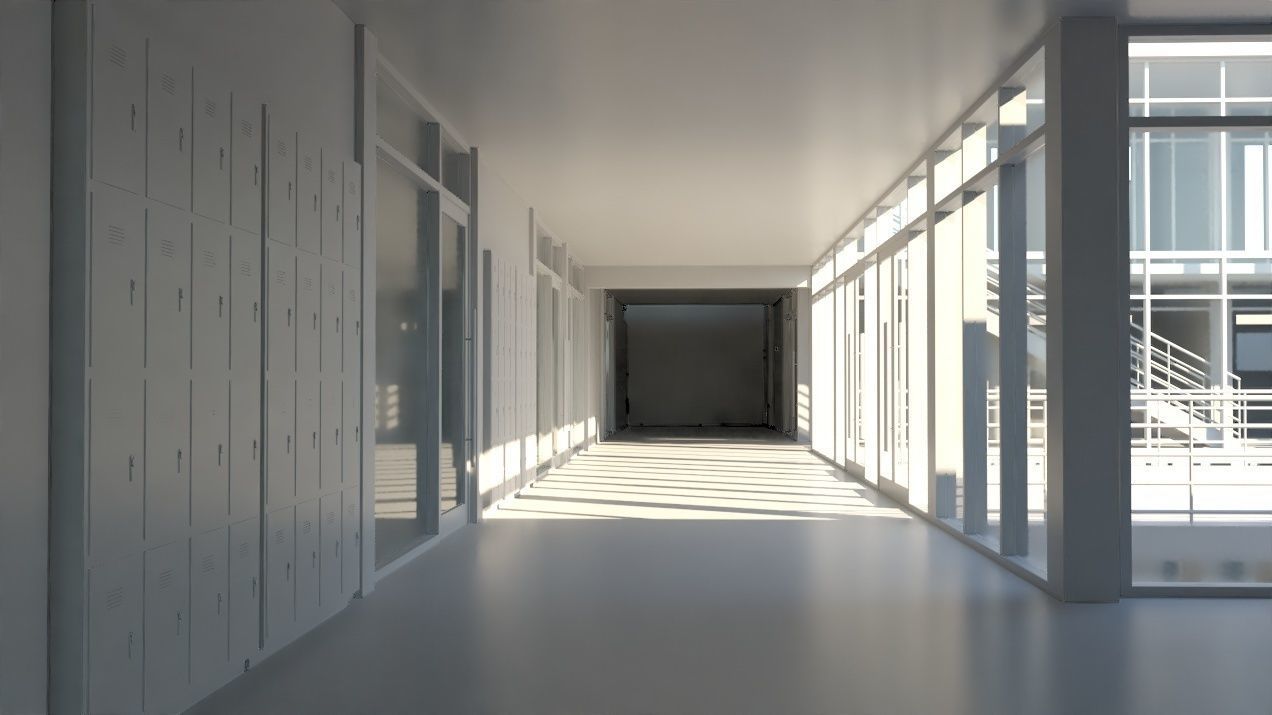 University High School Building 3D model_1