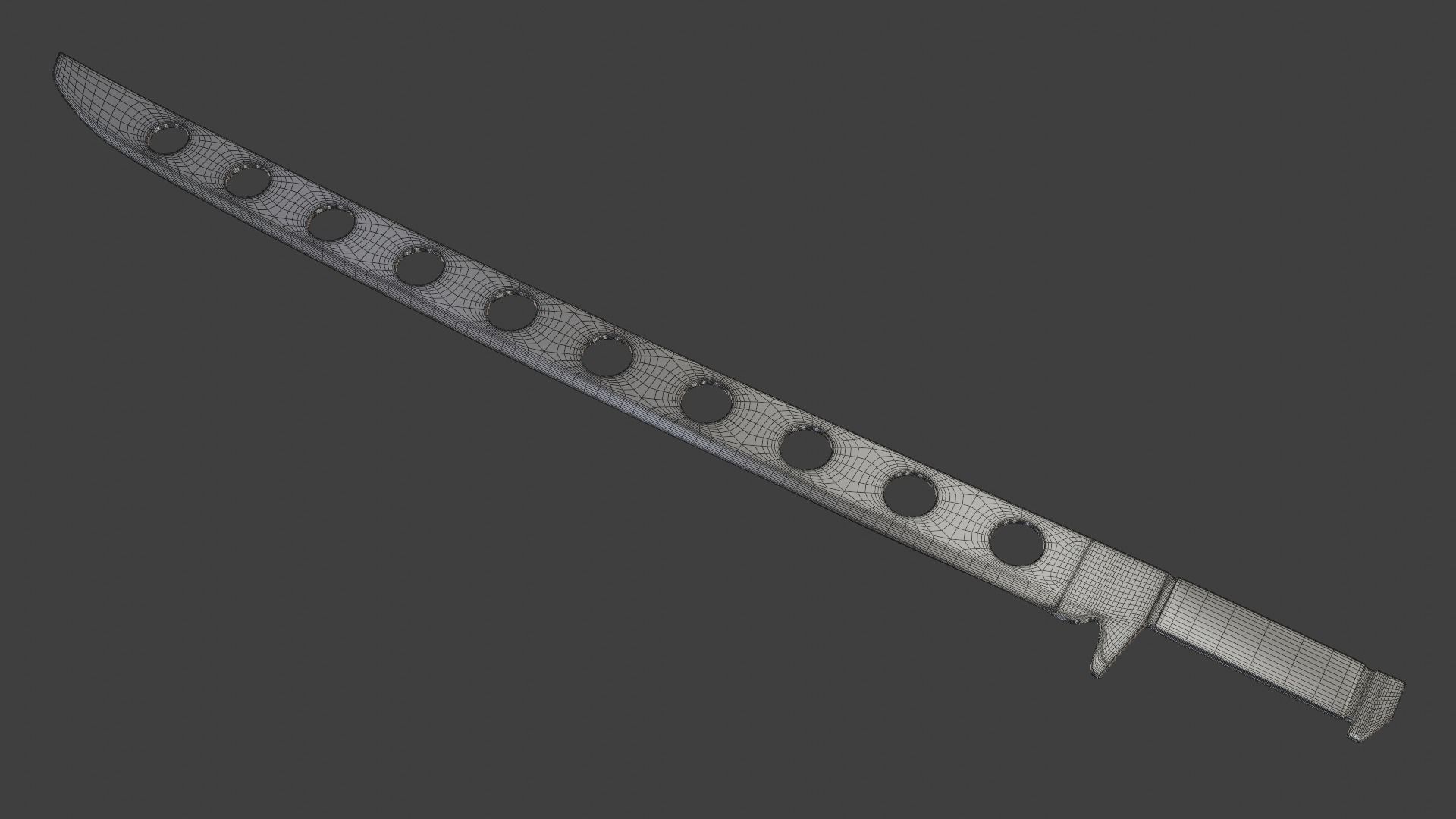 Lightweight Sword high-poly Free low-poly 3D model_1