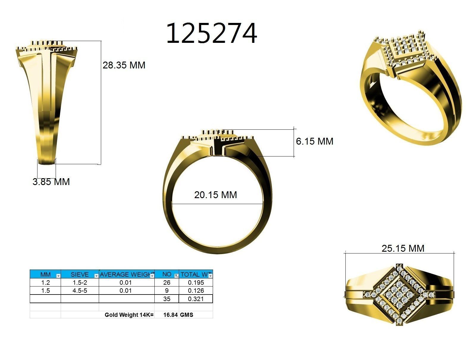 Ring - 125274 3D print model_12