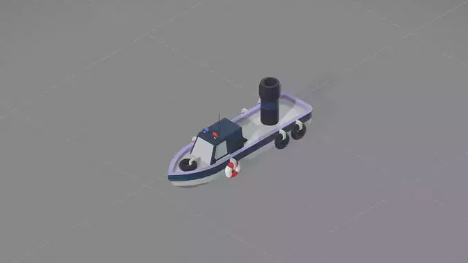 Low-poly Boat 3D Model Low-poly 3D model