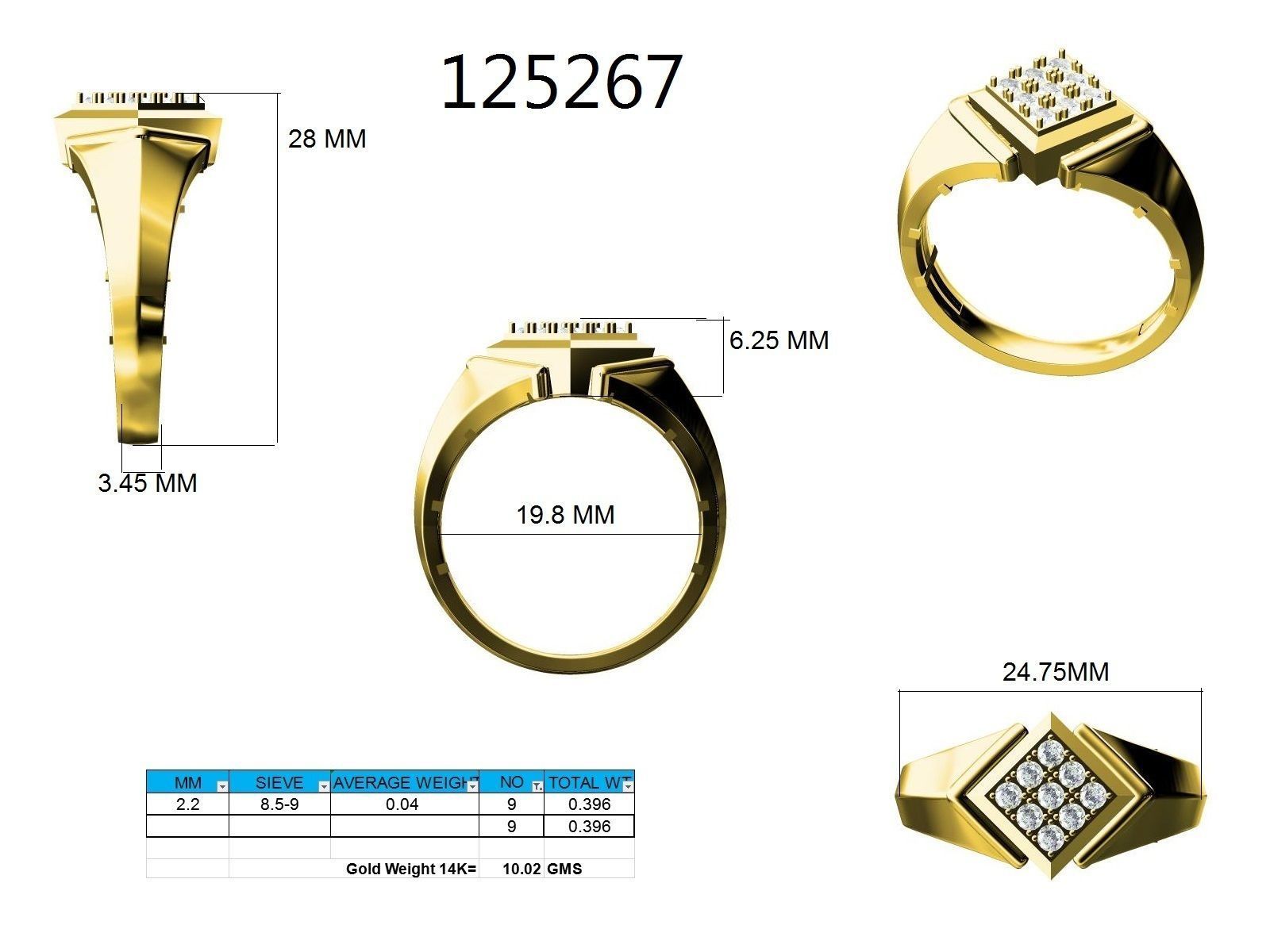 Ring - 125267 3D print model_12