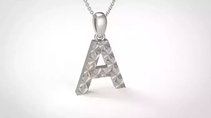 Model 343 Alphabets Necklace  The Letter A Necklace Texture