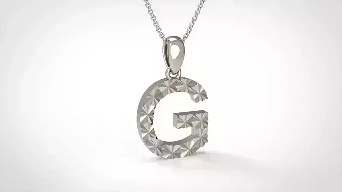 Model 349 Alphabets Necklace  The Letter G Necklace Texture