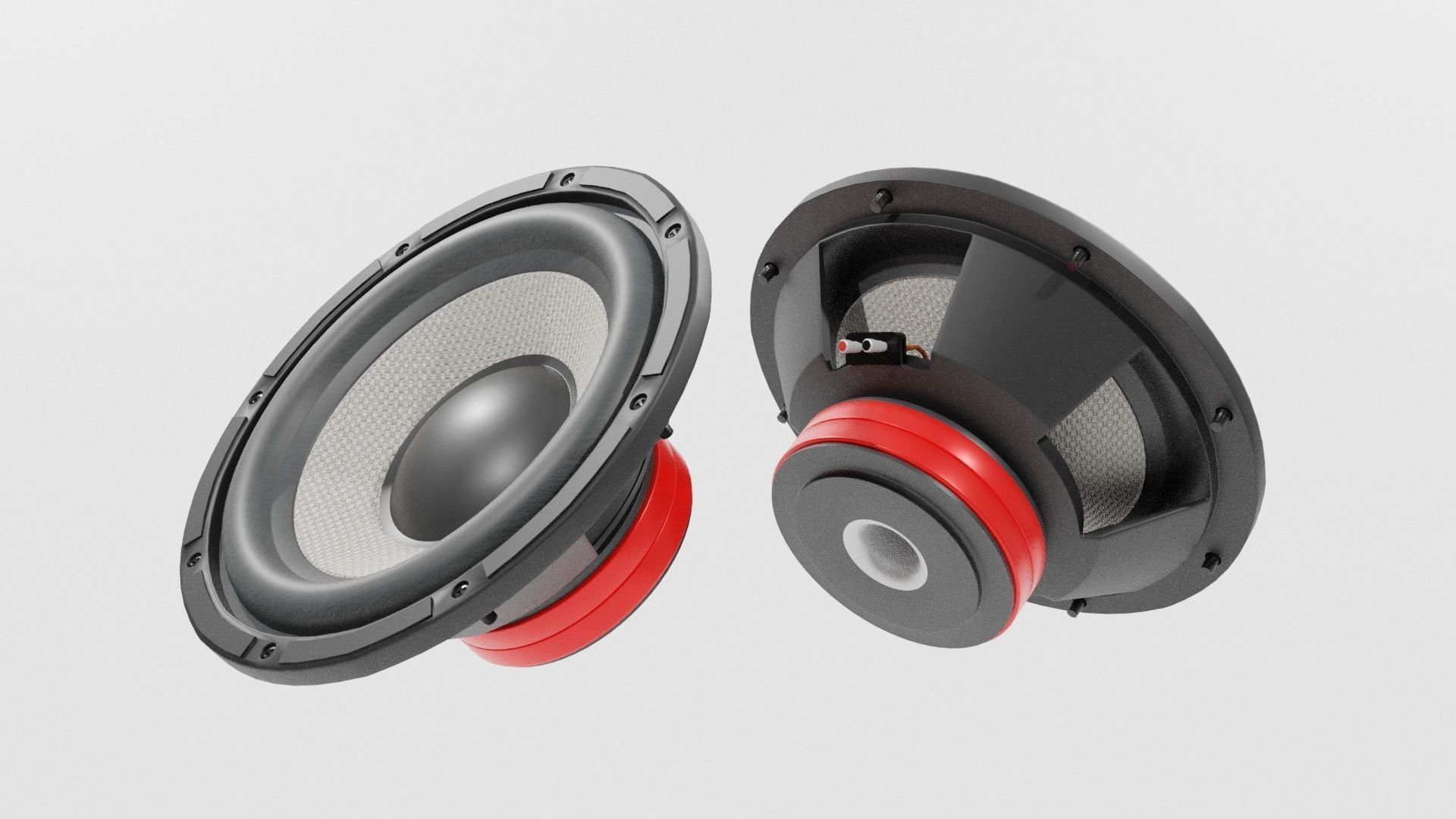 Speaker Woofer Focal Kit - Blender 3d 3D model_2