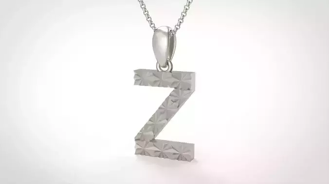 Model 368 Alphabets Necklace  The Letter Z Necklace Texture