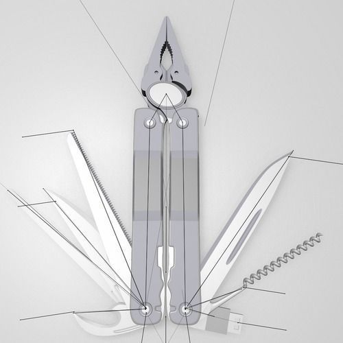 Universal Tool Low-poly 3D model_13