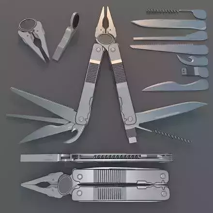 Universal Tool Low-poly 3D model