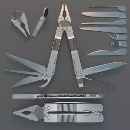 Universal Tool Low-poly 3D model_0