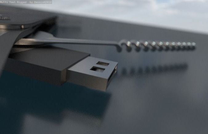 Universal Tool Low-poly 3D model_8