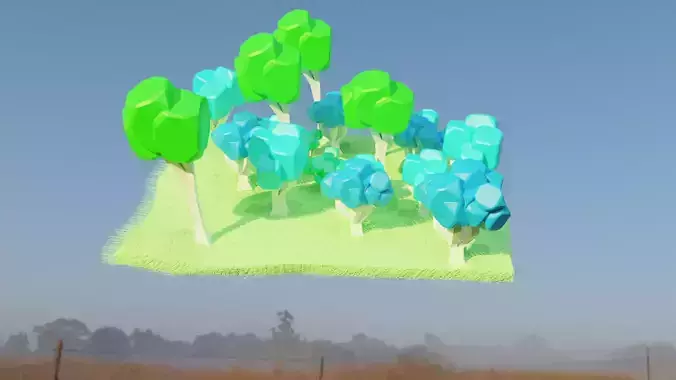 stylized trees
