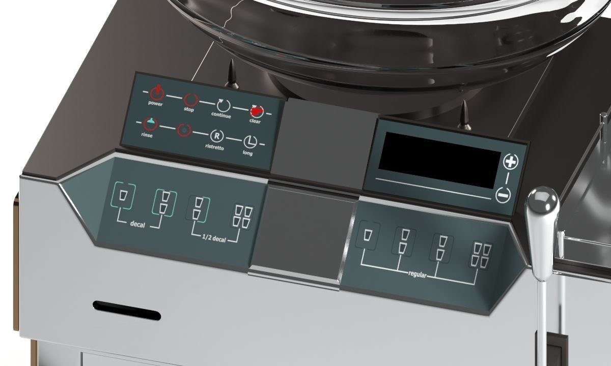 Starbuck Coffee Espresso Machine Low-poly 3D model_1