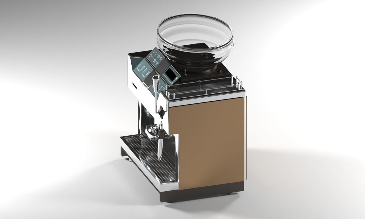 Starbuck Coffee Espresso Machine Low-poly 3D model_2