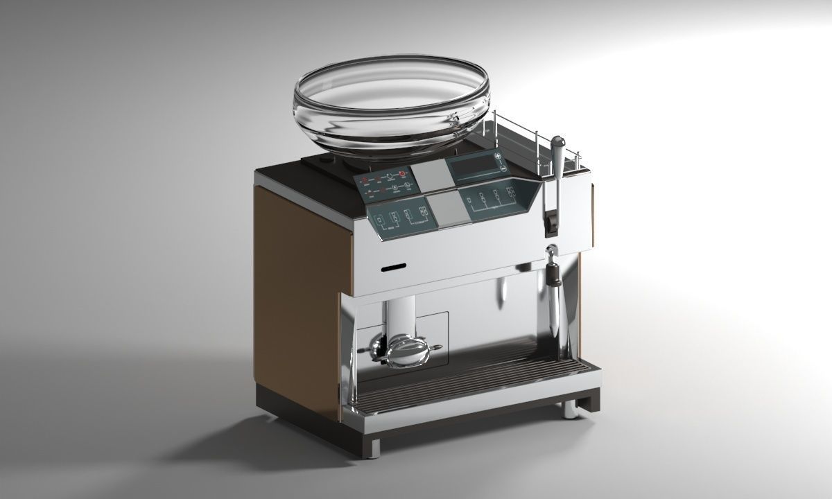 Starbuck Coffee Espresso Machine Low-poly 3D model_5