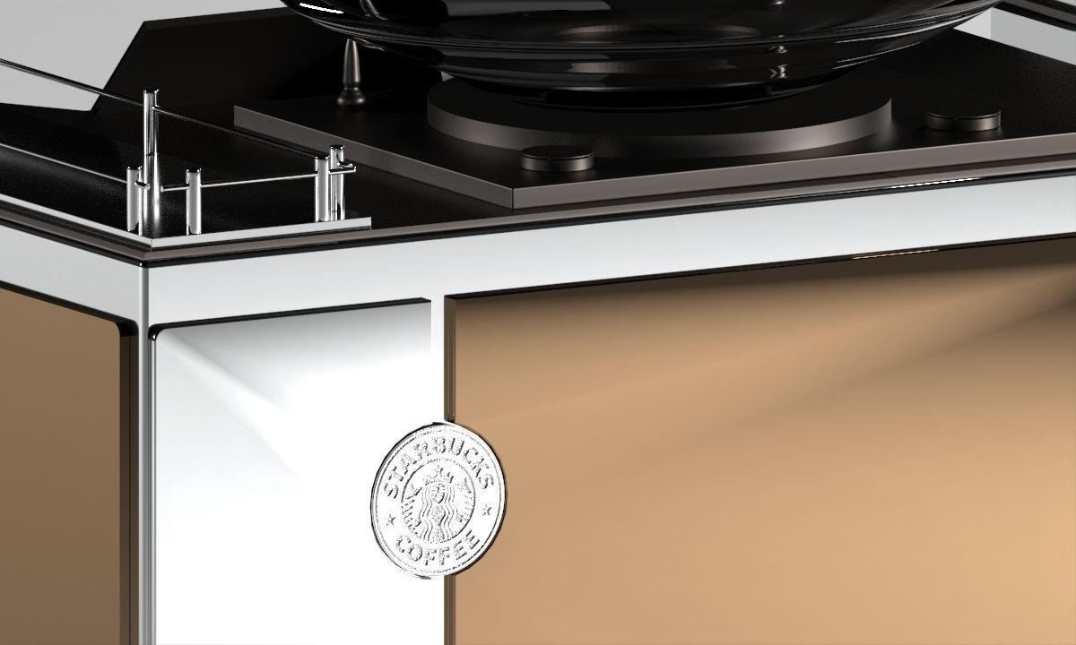 Starbuck Coffee Espresso Machine Low-poly 3D model_4