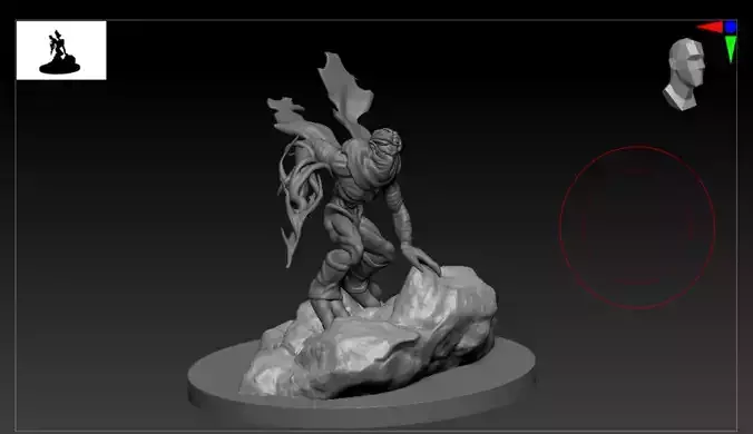 raziel demon on rock