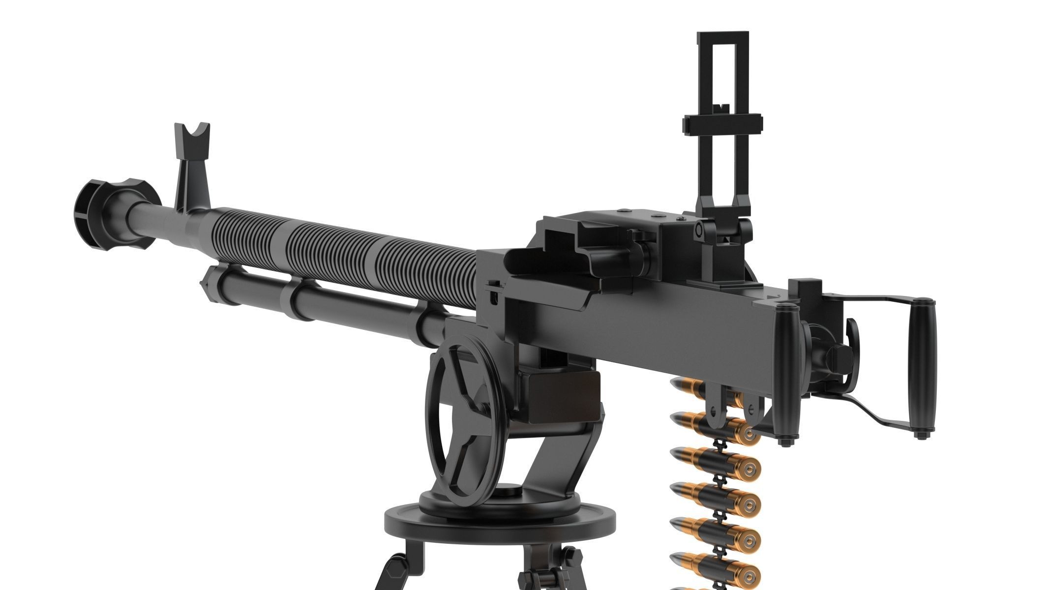 DShK Heavy Machine Gun 3D model_6