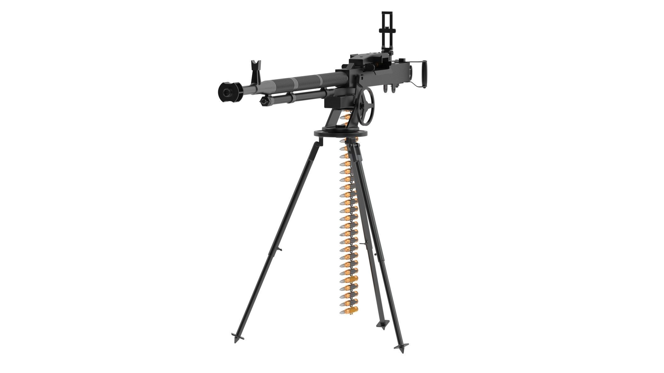 DShK Heavy Machine Gun 3D model_3
