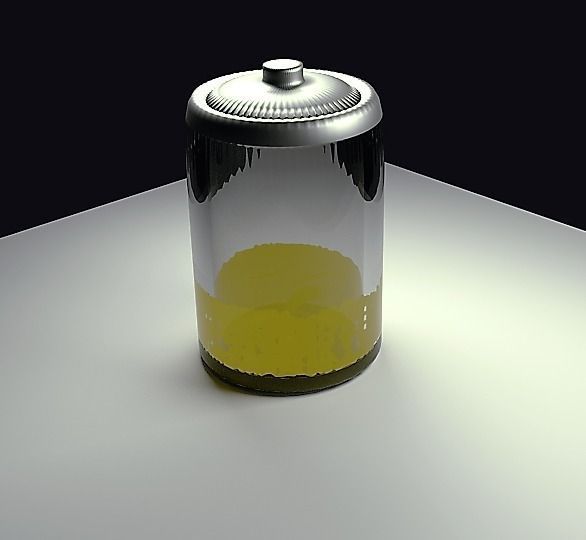 3D battery with liquid alkaline filling up Low-poly 3D model