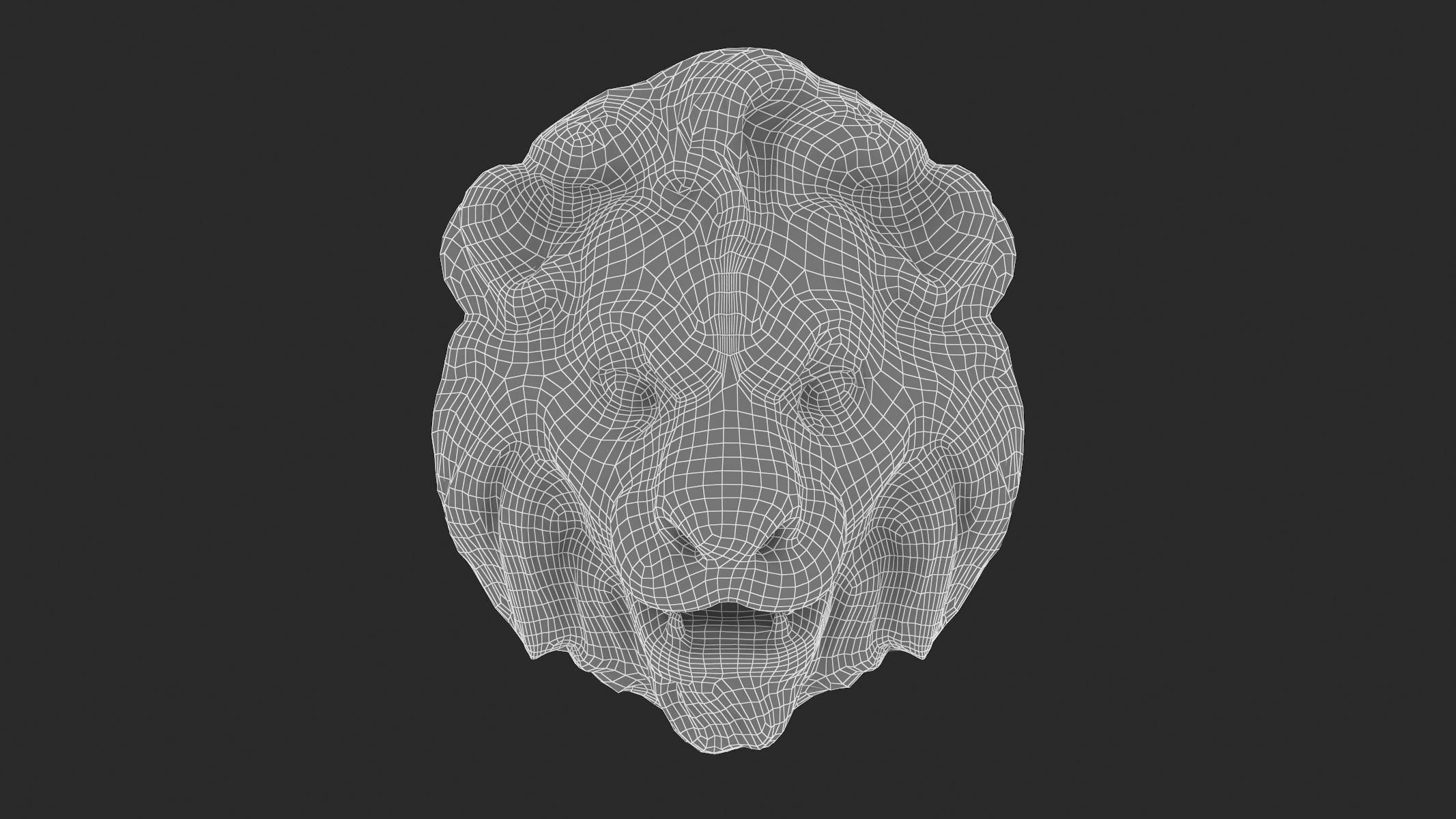 Lion Head 02 3D model_5