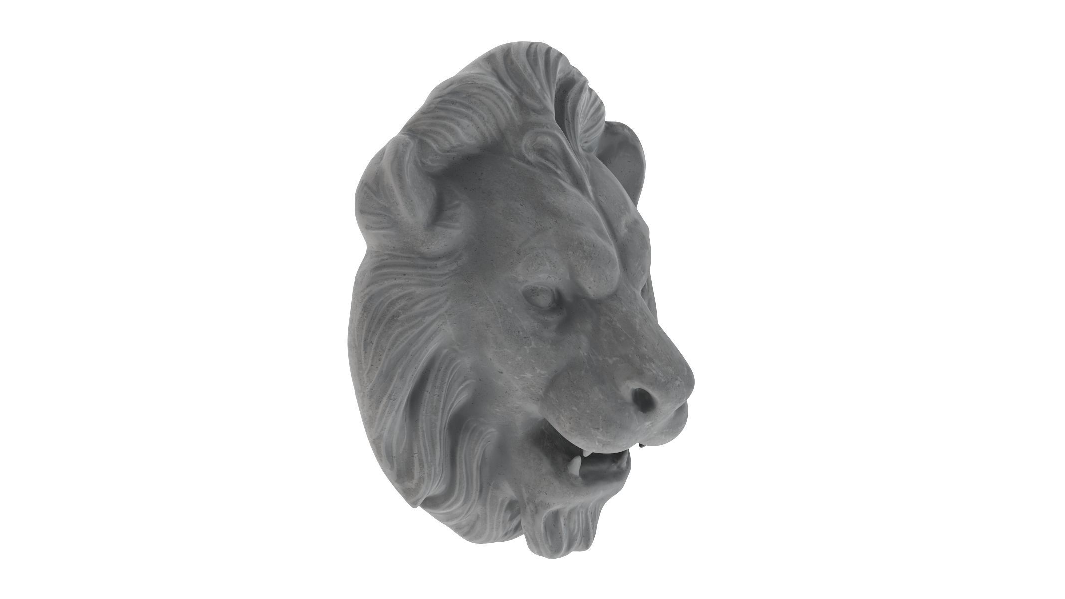 Lion Head 02 3D model_2