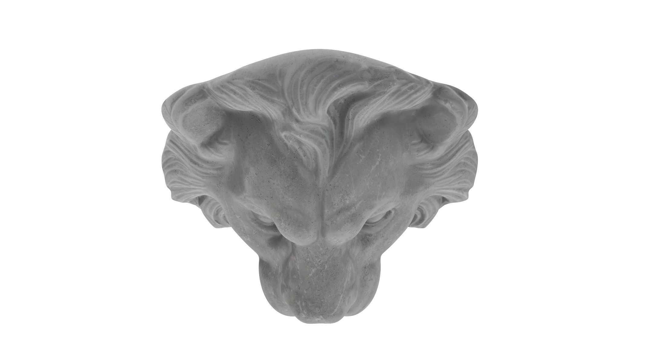 Lion Head 02 3D model_3