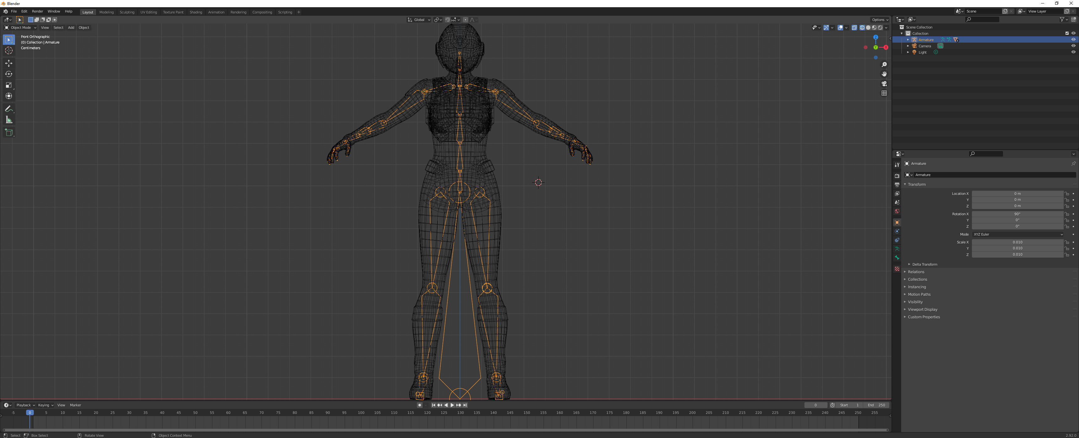 FX01 Female Space Suit Orange LITE VERSION Low-poly 3D model_12