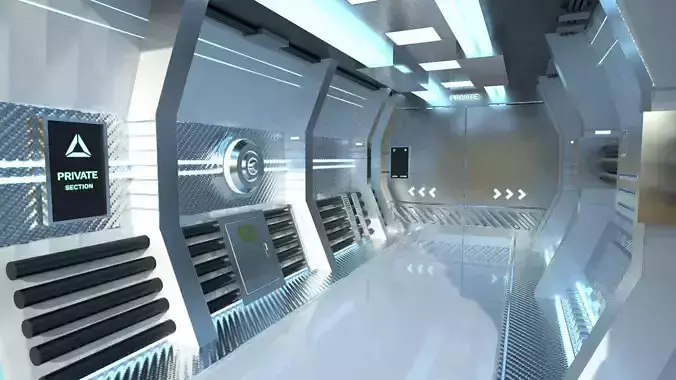 SciFi Interior Backdrop - Scenery Full Perm Spaceship Airship