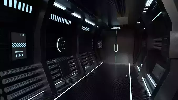 SciFi Black Backdrop - Scenery Full Perm Spaceship Interior