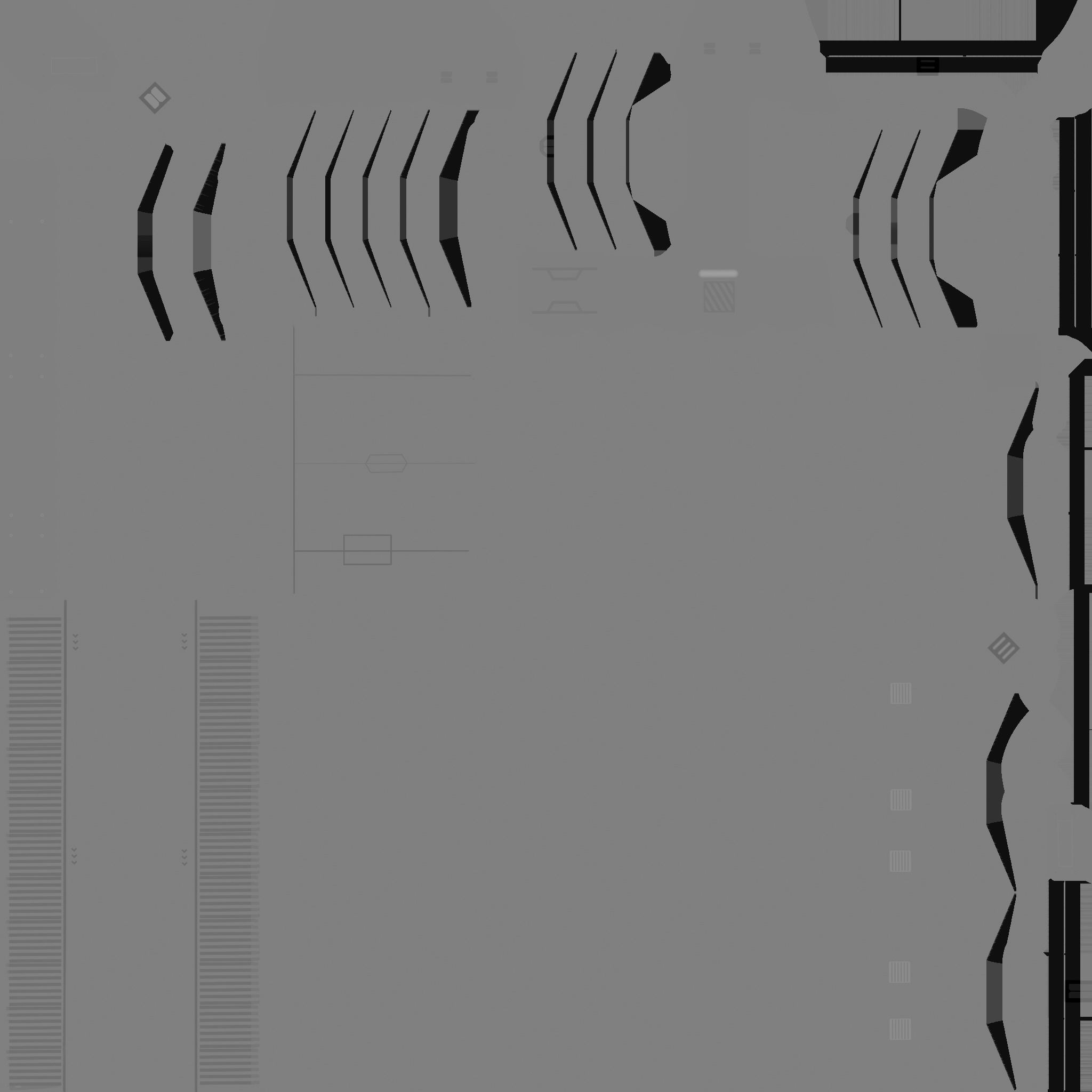 SciFi Black Backdrop - Scenery Full Perm Spaceship Interior Low-poly 3D model_21