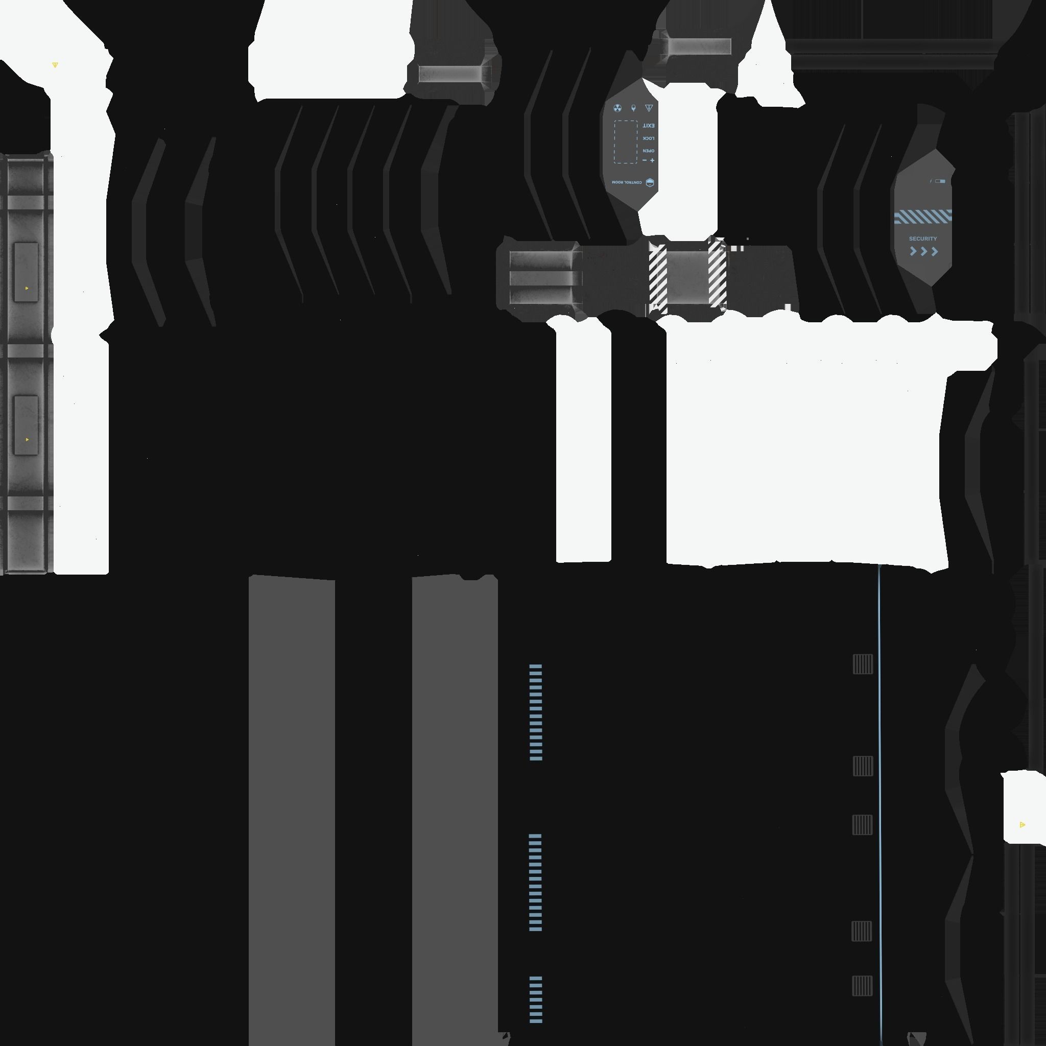 SciFi Black Backdrop - Scenery Full Perm Spaceship Interior Low-poly 3D model_19