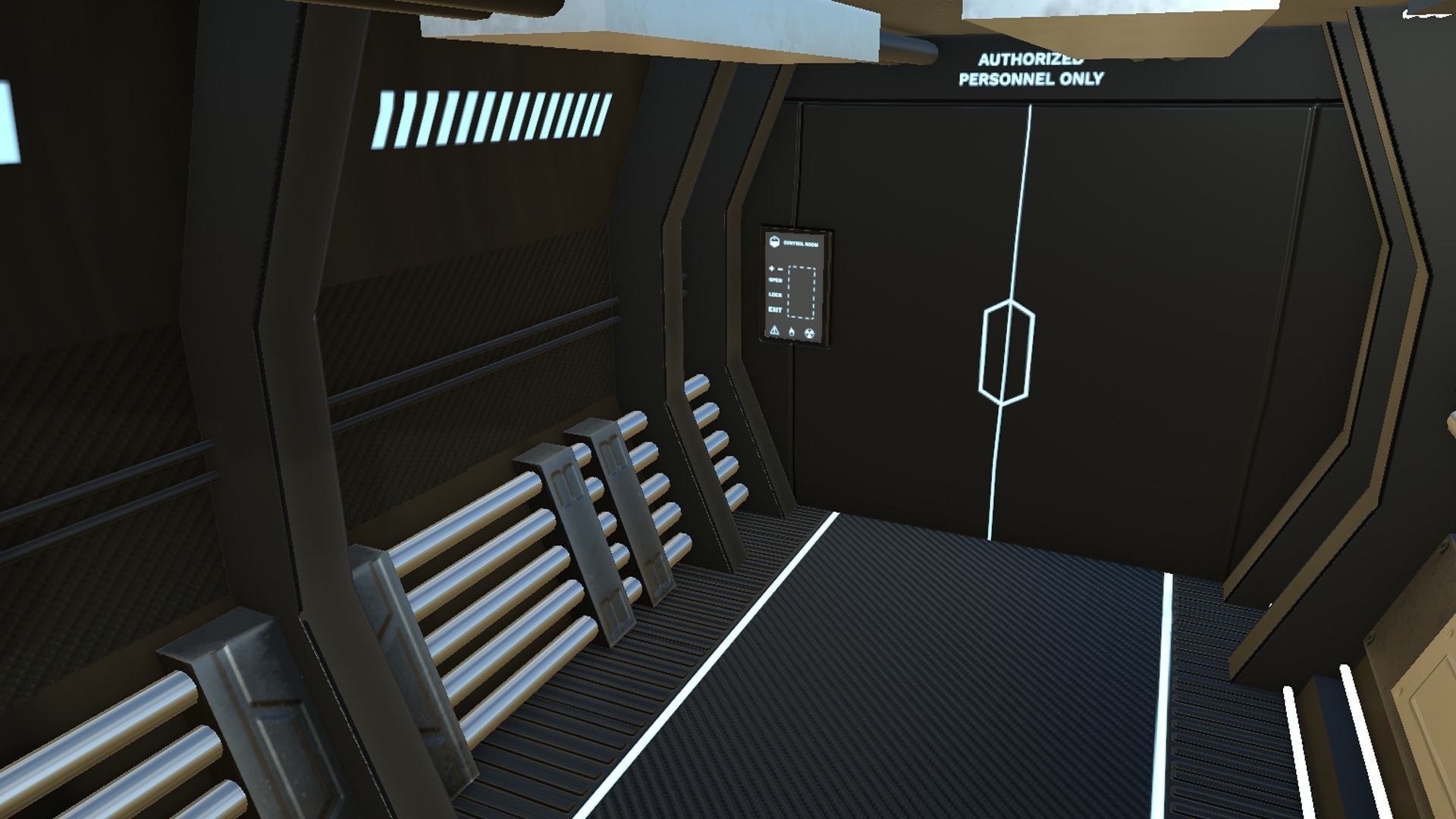 SciFi Black Backdrop - Scenery Full Perm Spaceship Interior Low-poly 3D model_2