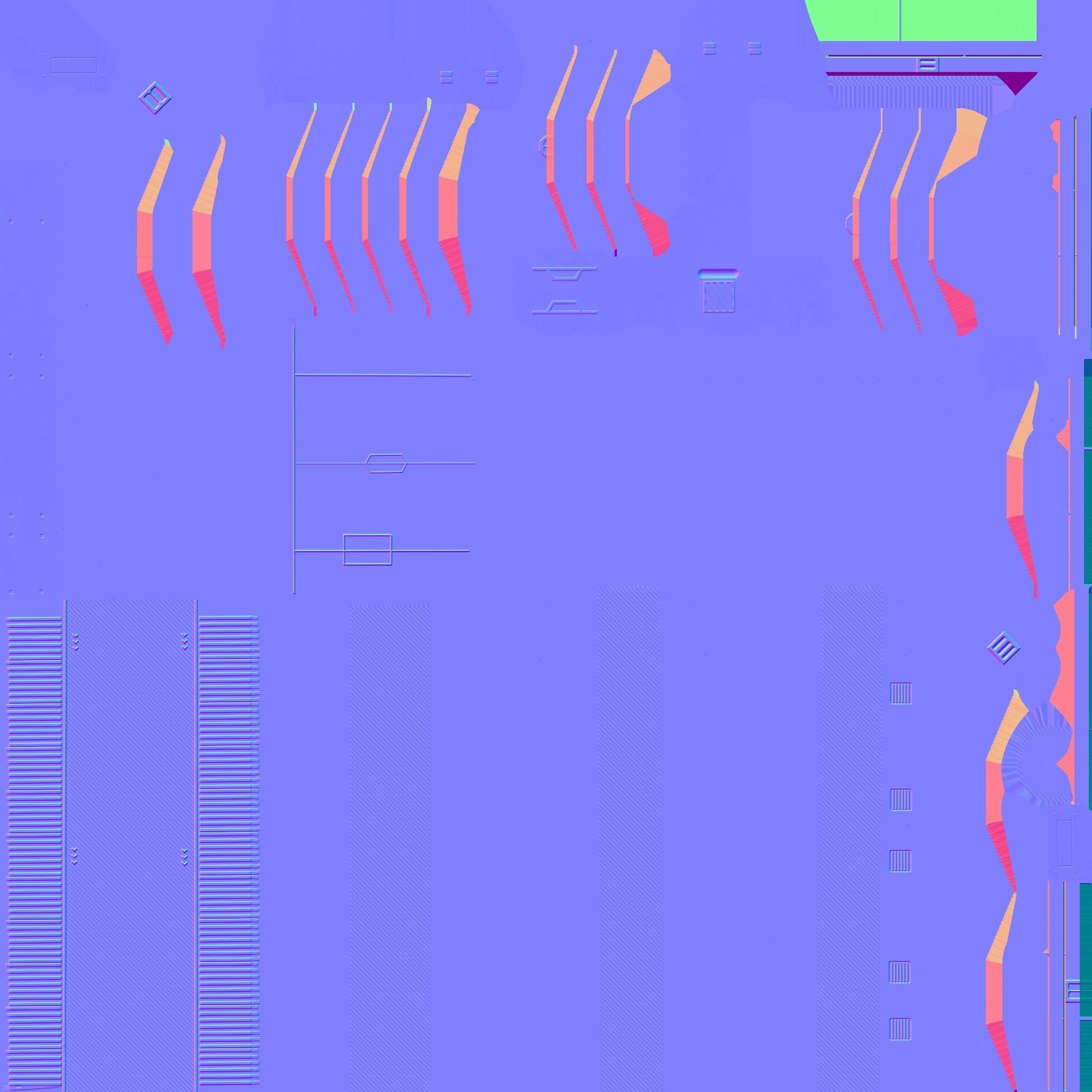 SciFi Black Backdrop - Scenery Full Perm Spaceship Interior Low-poly 3D model_23