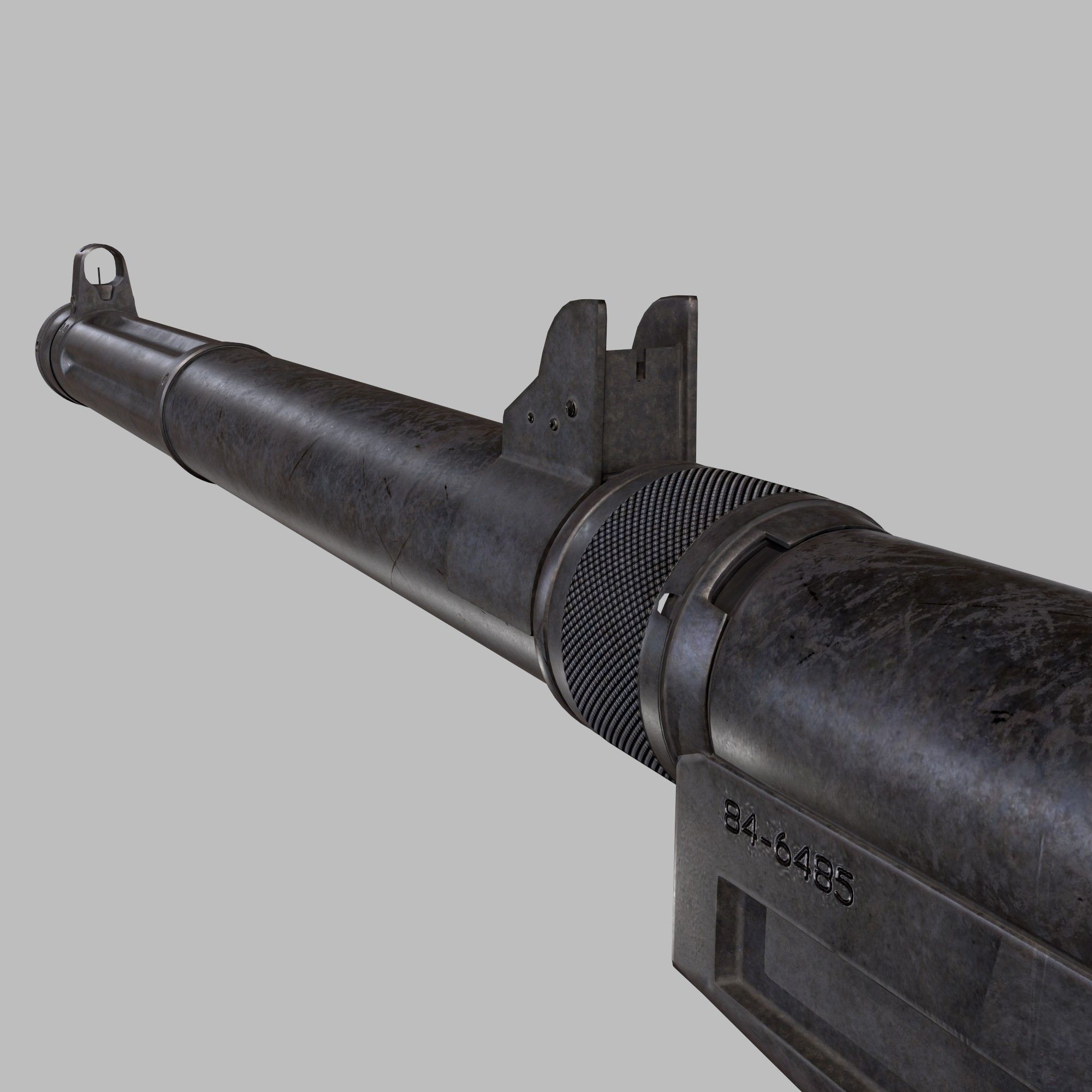 Type 64 SMG Low-poly 3D model_3
