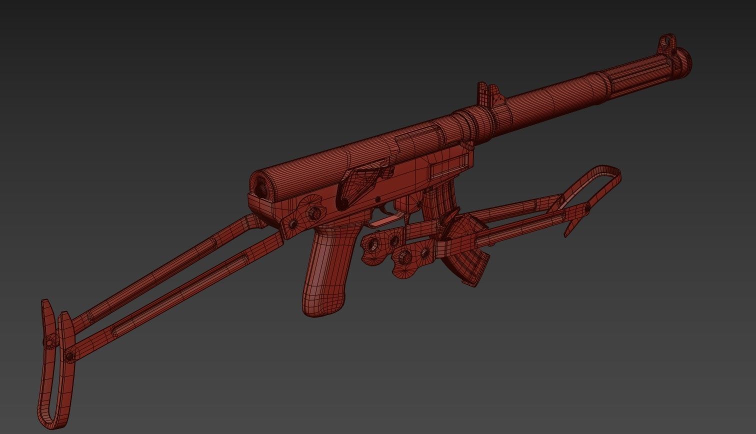 Type 64 SMG Low-poly 3D model_18