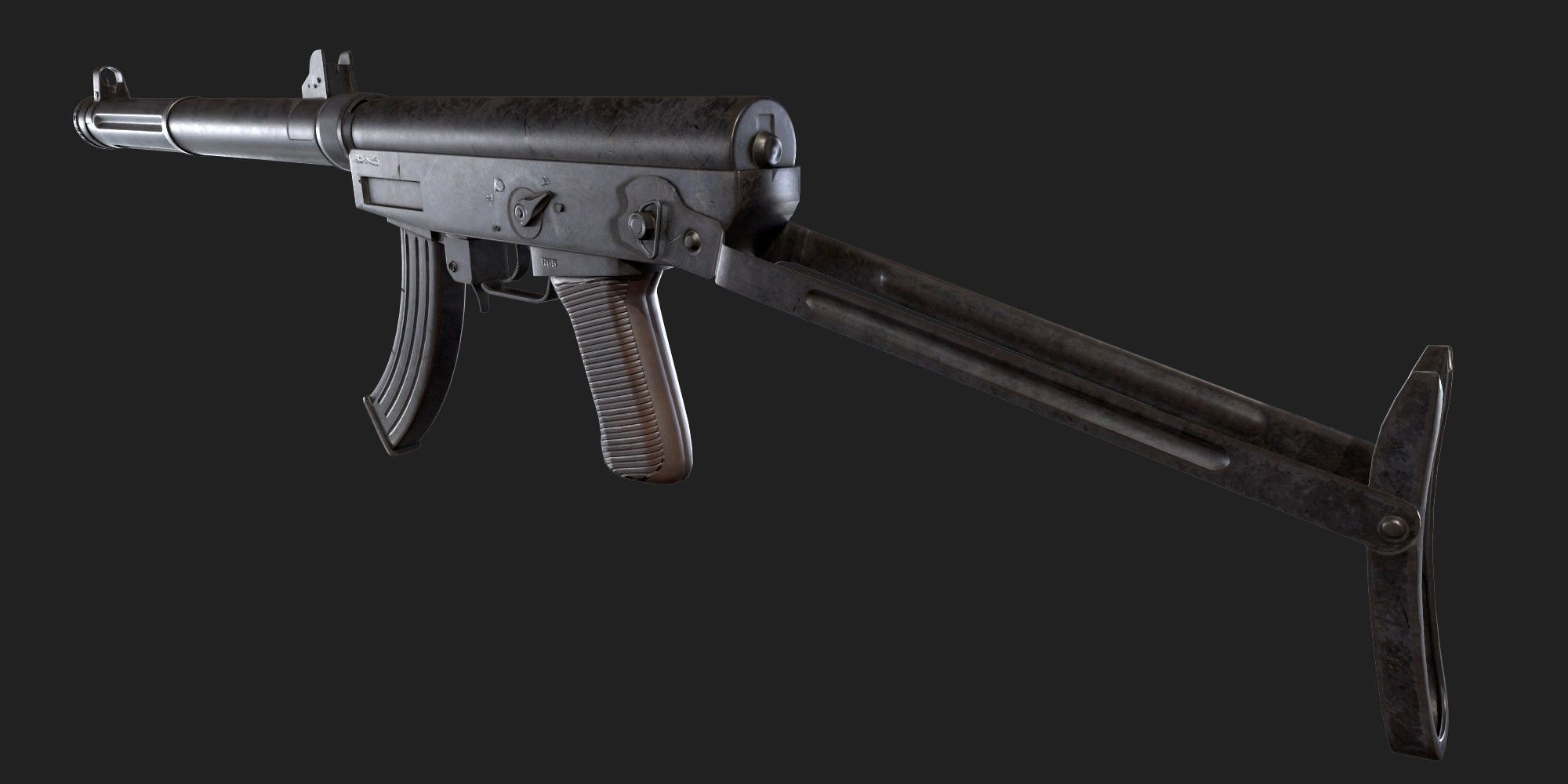 Type 64 SMG Low-poly 3D model_13