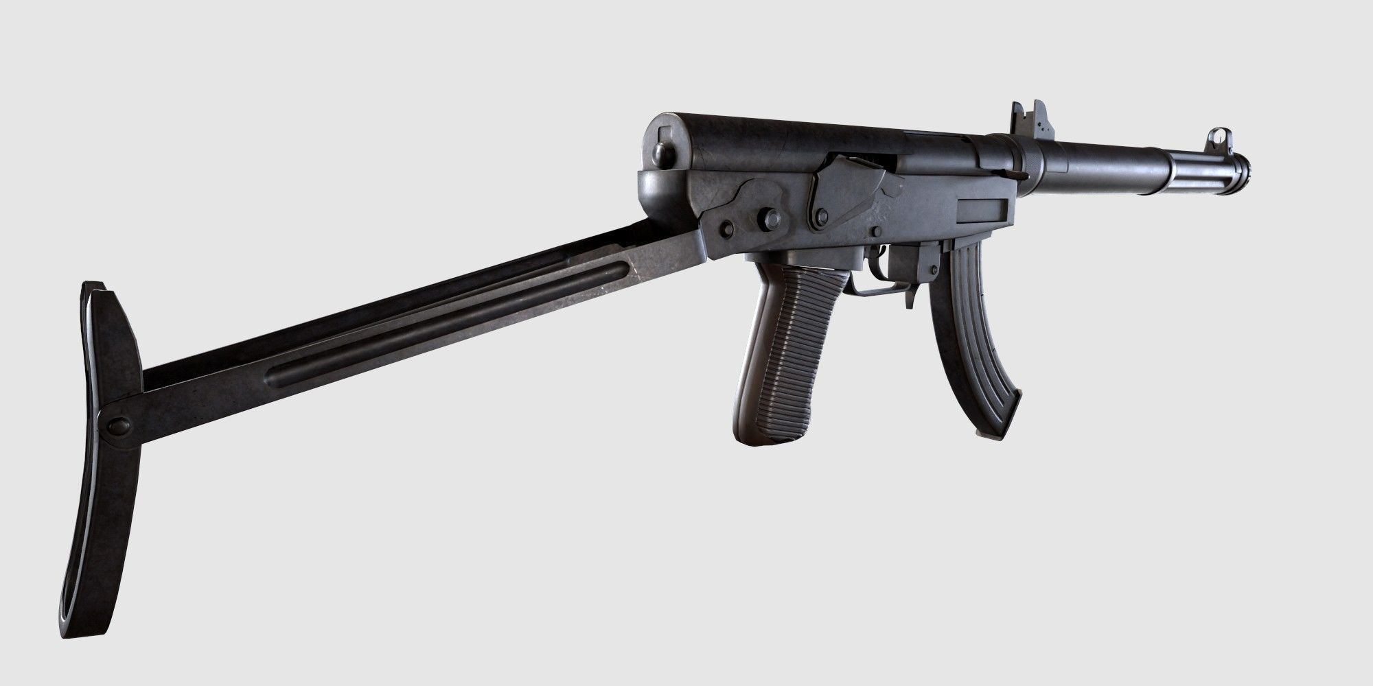 Type 64 SMG Low-poly 3D model_4