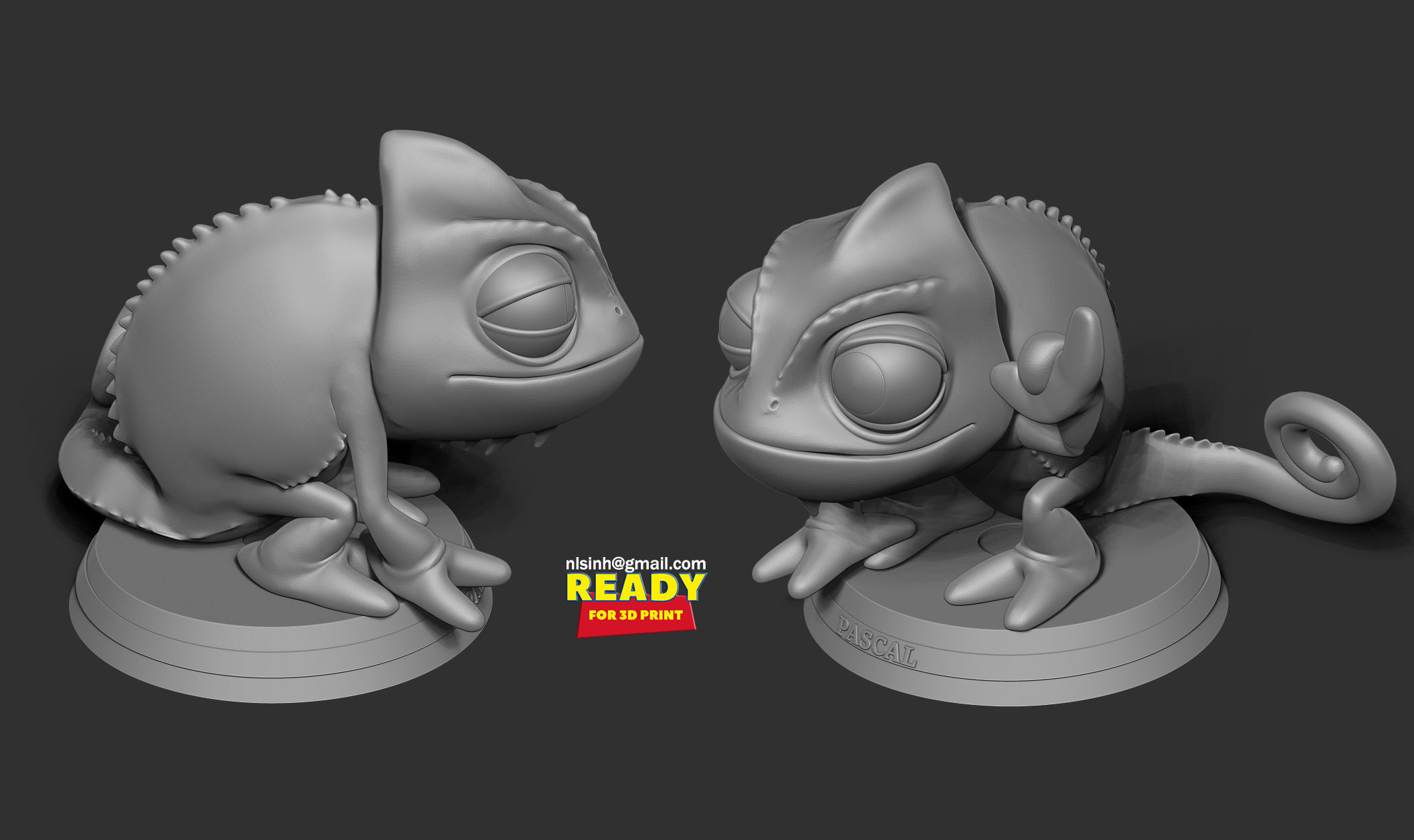 Pascal with shaka sign 3D print model_5